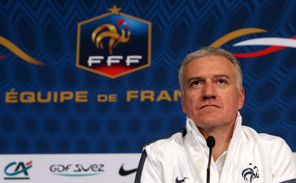 PARIS, FRANCE - MARCH 25: Head coach Didier Deschamps of France answers questions from the media during a press conference prior to the FIFA World Cup 2014 qualifier between France and Spain at the Stade de France on March 25, 2013 in Saint-Denis near Paris, France. (Photo by John Berry/Getty Images)