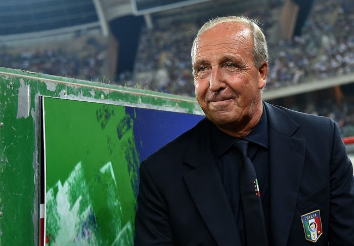 Italy's coach Giampiero Ventura looks on as he arrives prior to the friendly football match between Italy and France on September 1, 2016 at the San Nicola stadium in Bari. / AFP / ALBERTO PIZZOLI (Photo credit should read ALBERTO PIZZOLI/AFP/Getty Images)